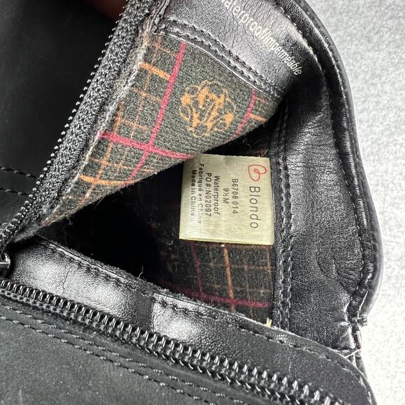 Blondo Valli 2.0‎ Waterproof Ankle Bootie Side Zip Black Boho 9.5 - Picture 3 of 8